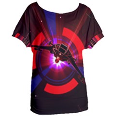 Science-fiction-cover-adventure Women s Oversized T-shirt by Cowasu