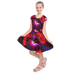 Science-fiction-cover-adventure Kids  Short Sleeve Dress by Cowasu