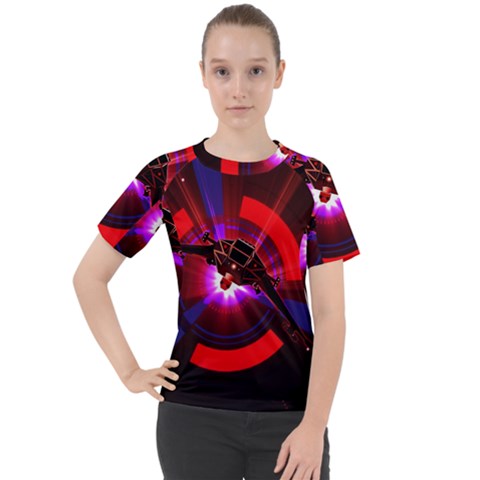 Science-fiction-cover-adventure Women s Sport Raglan T-shirt by Cowasu