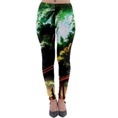 Science-fiction-forward-futuristic Lightweight Velour Leggings by Cowasu