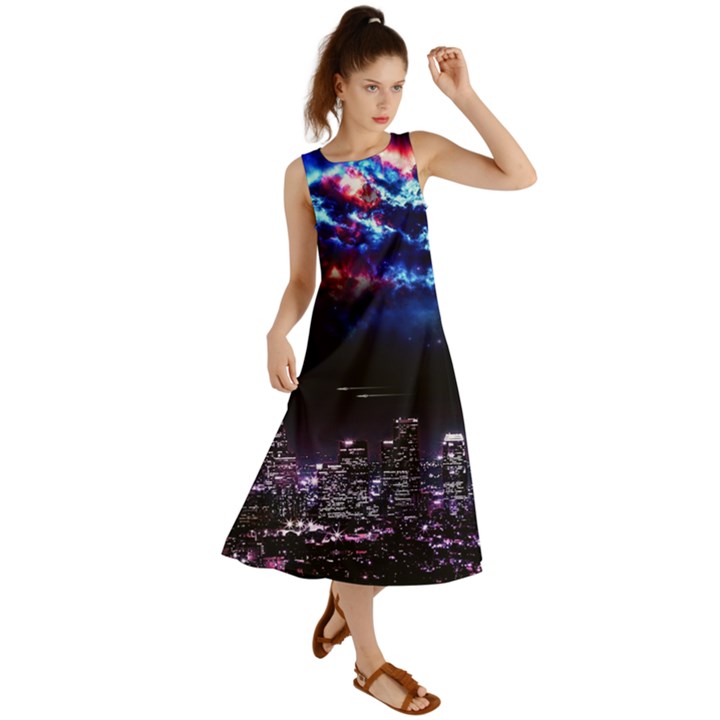 Science-fiction-sci-fi-forward Summer Maxi Dress