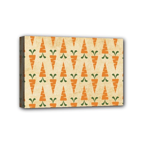 Patter-carrot-pattern-carrot-print Mini Canvas 6  x 4  (Stretched)