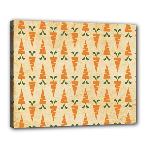 Patter-carrot-pattern-carrot-print Canvas 20  x 16  (Stretched)