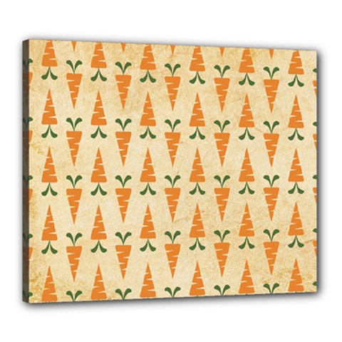 Patter-carrot-pattern-carrot-print Canvas 24  x 20  (Stretched)