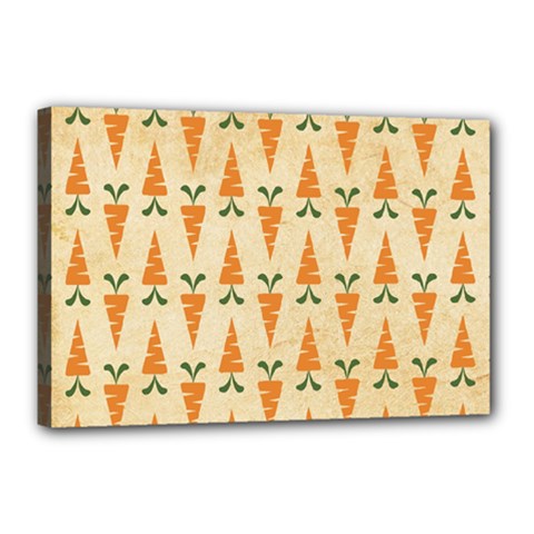 Patter-carrot-pattern-carrot-print Canvas 18  x 12  (Stretched)