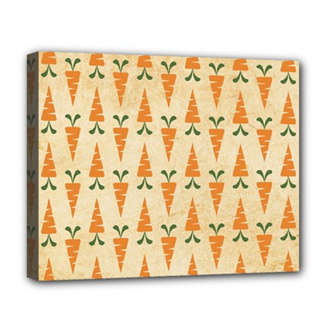 Patter-carrot-pattern-carrot-print Deluxe Canvas 20  x 16  (Stretched)