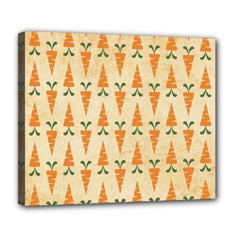 Patter-carrot-pattern-carrot-print Deluxe Canvas 24  x 20  (Stretched)