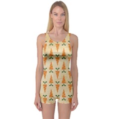 Patter-carrot-pattern-carrot-print One Piece Boyleg Swimsuit