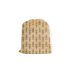 Patter-carrot-pattern-carrot-print Drawstring Pouch (Small)