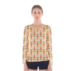 Patter-carrot-pattern-carrot-print Women s Long Sleeve T-Shirt