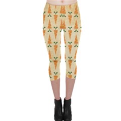 Patter-carrot-pattern-carrot-print Capri Leggings 