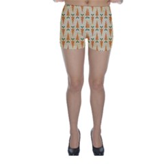 Patter-carrot-pattern-carrot-print Skinny Shorts