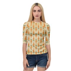 Patter-carrot-pattern-carrot-print Quarter Sleeve Raglan T-Shirt