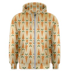 Patter-carrot-pattern-carrot-print Men s Zipper Hoodie