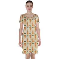 Patter-carrot-pattern-carrot-print Short Sleeve Nightdress