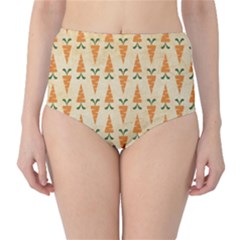 Patter-carrot-pattern-carrot-print Classic High-Waist Bikini Bottoms