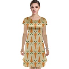 Patter-carrot-pattern-carrot-print Cap Sleeve Nightdress