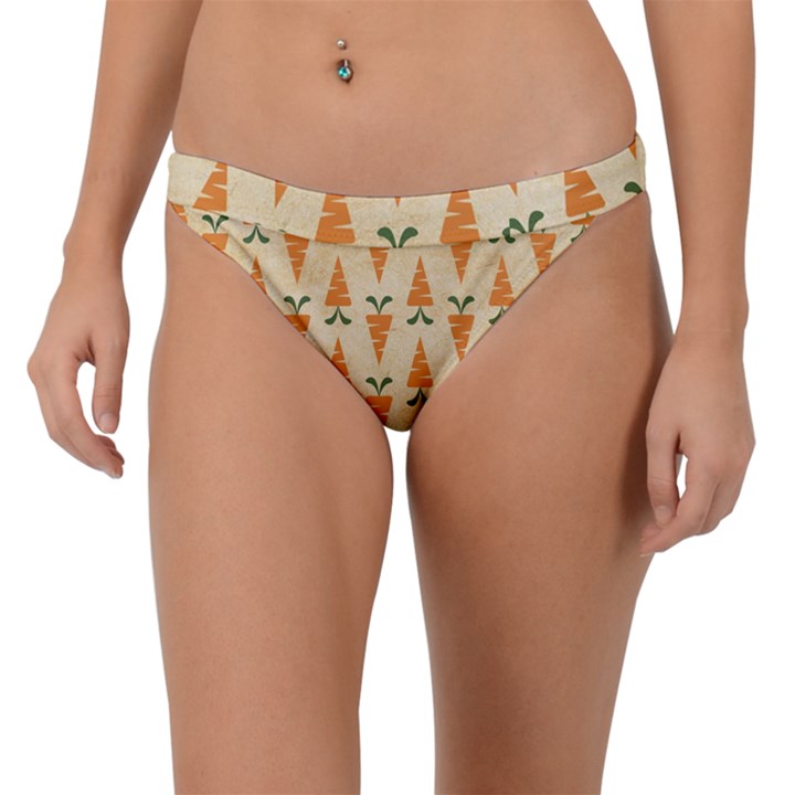 Patter-carrot-pattern-carrot-print Band Bikini Bottoms