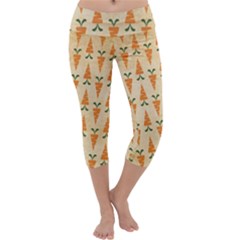 Patter-carrot-pattern-carrot-print Capri Yoga Leggings