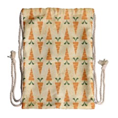 Patter-carrot-pattern-carrot-print Drawstring Bag (Large)