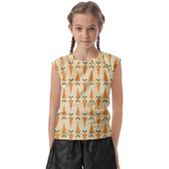 Patter-carrot-pattern-carrot-print Kids  Raglan Cap Sleeve T-Shirt