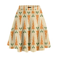 Patter-carrot-pattern-carrot-print High Waist Skirt