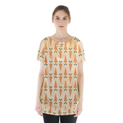 Patter-carrot-pattern-carrot-print Skirt Hem Sports Top