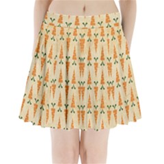 Patter-carrot-pattern-carrot-print Pleated Mini Skirt