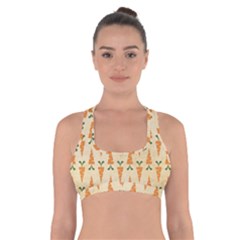 Patter-carrot-pattern-carrot-print Cross Back Sports Bra