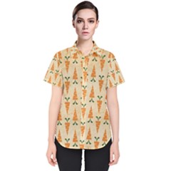 Patter-carrot-pattern-carrot-print Women s Short Sleeve Shirt