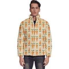 Patter-carrot-pattern-carrot-print Men s Puffer Bubble Jacket Coat
