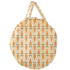 Patter-carrot-pattern-carrot-print Giant Round Zipper Tote