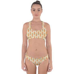 Patter-carrot-pattern-carrot-print Cross Back Hipster Bikini Set