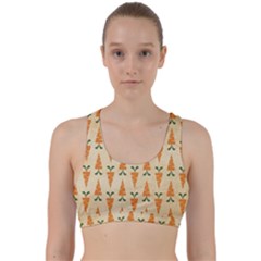 Patter-carrot-pattern-carrot-print Back Weave Sports Bra