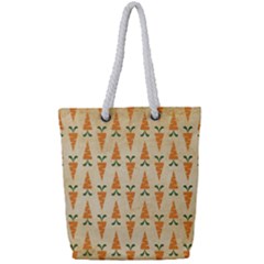 Patter-carrot-pattern-carrot-print Full Print Rope Handle Tote (Small)