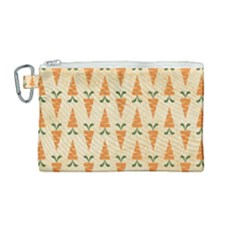 Patter-carrot-pattern-carrot-print Canvas Cosmetic Bag (Medium)