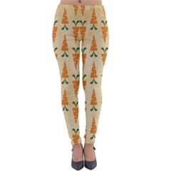 Patter-carrot-pattern-carrot-print Lightweight Velour Leggings