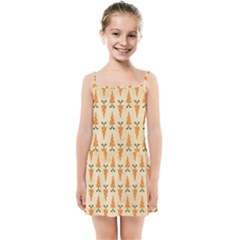 Patter-carrot-pattern-carrot-print Kids  Summer Sun Dress