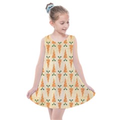 Patter-carrot-pattern-carrot-print Kids  Summer Dress