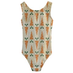 Patter-carrot-pattern-carrot-print Kids  Cut-Out Back One Piece Swimsuit