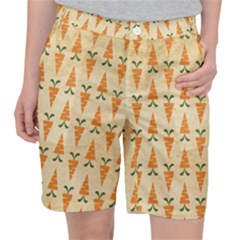 Patter-carrot-pattern-carrot-print Women s Pocket Shorts