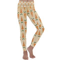 Patter-carrot-pattern-carrot-print Kids  Lightweight Velour Classic Yoga Leggings