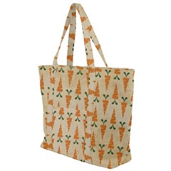 Patter-carrot-pattern-carrot-print Zip Up Canvas Bag