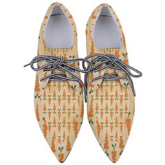 Patter-carrot-pattern-carrot-print Pointed Oxford Shoes