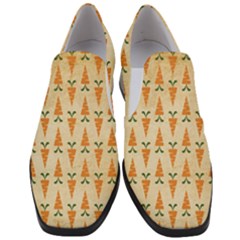 Patter-carrot-pattern-carrot-print Women Slip On Heel Loafers