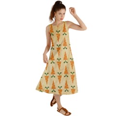 Patter-carrot-pattern-carrot-print Summer Maxi Dress