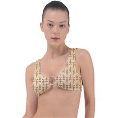 Patter-carrot-pattern-carrot-print Ring Detail Bikini Top