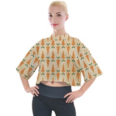 Patter-carrot-pattern-carrot-print Mock Neck T-Shirt