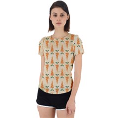 Patter-carrot-pattern-carrot-print Back Cut Out Sport T-Shirt