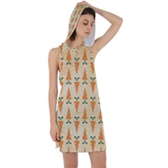 Patter-carrot-pattern-carrot-print Racer Back Hoodie Dress
